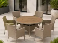 Stalas Ø150 cm ir 6 „Asta“ kėdės