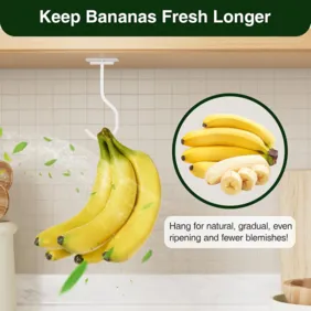 2vnt bananų laikymo kabliai virtuvei
