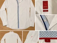 Mustang Pure vyriški balti marškiniai Slim Fit