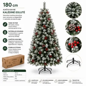3 vienetai dirbtinių eglučių 180cm