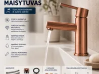 8 vnt. ADORA Rose Gold maišytuvų