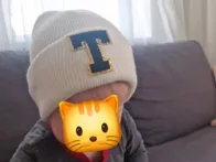 Balta beanie kepurė vaikui