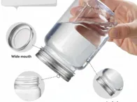 20vnt nauji 473mm plastikiniai stiklainiai maistui