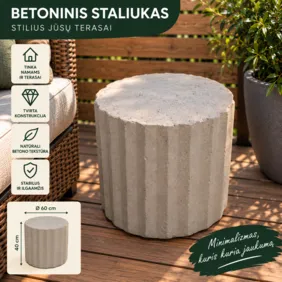 Betoninis gėlių vazonas