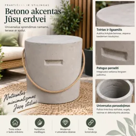 Betoninis gėlių vazonas