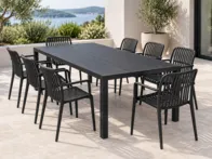 Stalas 205×103 cm 48787 + 8 kėdės „Iben“ 106811