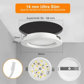 6 vnt. 12 V LED šviestuvai