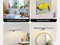 Auksinis LED sieninis šviestuvas