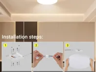 apvalus LED lubinis šviestuvas (48W, 3000K)
