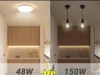 apvalus LED lubinis šviestuvas (48W, 3000K)