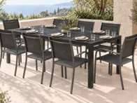 Lauko stalas 205×90 cm + 8 kėdės