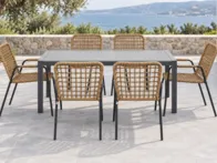 Lauko stalas „Liss“ 50067 + 6 pintos kėdės 106701