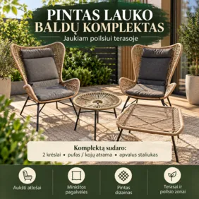 Lauko baldų komplektas