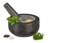 Relaxdays granitinė grūstuvė su piestele Ø16 cm