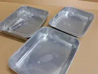 Nerūdijančio plieno padėklai, 3 vnt.