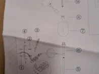 Sieninis šviestuvas su stikliniu gaubtu, juodas