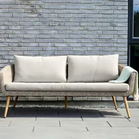OUTFIT „Johannes“ 3 vietų pinta lauko sofa 49219