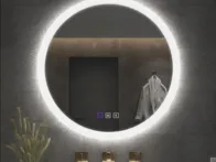 Naujas 60cm vonios veidrodis su LED - apvalus