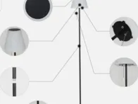 Lauko toršeras su saulės baterija ir usb krovimu