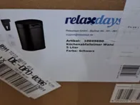 Relaxdays pakabinama šiukšliadėžė 5 l, juoda