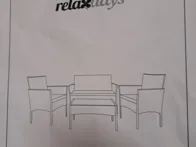 Relaxdays ratano lauko baldų komplektas, 4 dalys