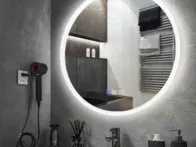 Naujas 60cm vonios veidrodis su LED - apvalus