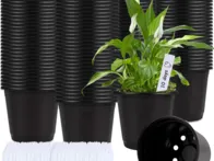 110vnt nauji juodi plastmasiniai vazonai daiginimo
