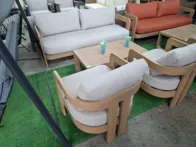 Lauko baldų komplektas „Mylo beige“. Ekspozicinis.