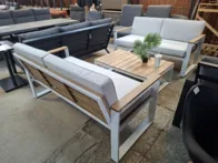 Lauko baldų komplektas „Melton” baltos spalvos