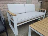 Lauko baldų komplektas „Melton” baltos spalvos