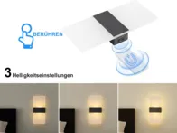 2vnt touch sieninės lempos - pakraunamos - naujos