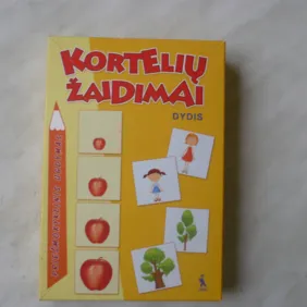 Kortelių žaidimai. Dydis