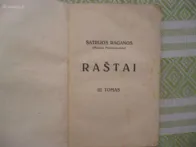 Šatrijos Raganos - Raštai 1928m