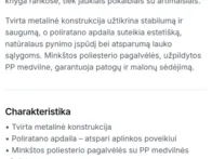 Pakabinamas lauko krėslas su pagalvėlėmis
