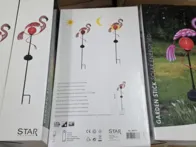 4 saulės LED šviestuvai „Star Trading Flamingo“