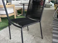 Lauko kėdė juodos spalvos 4 vnt.