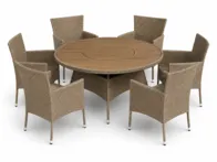 Stalas Ø150 cm ir 6 „Asta“ kėdės