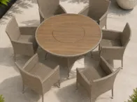 Stalas Ø150 cm ir 6 „Asta“ kėdės
