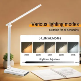 Belaidė LED stalinė lempa 800LM (balta)