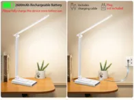 Belaidė LED stalinė lempa 800LM (balta)