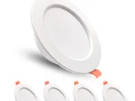 5 vnt. įleidžiamų LED šviestuvų rinkinys (5W, 3000