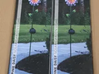 4 saulės LED šviestuvai „Pink Daisy“ 482-42