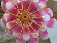 4 saulės LED šviestuvai „Pink Daisy“ 482-42
