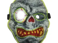 LED šviečianti Helovino kaukė - zombis - nauja