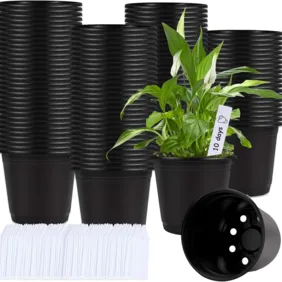 110vnt nauji juodi plastmasiniai vazonai daiginimo