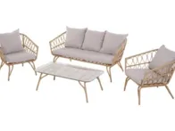 Lauko baldai: sofa, 2 foteliai, staliukas 100246