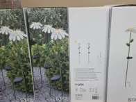 4 saulės LED šviestuvai – baltos gėlės 482-23