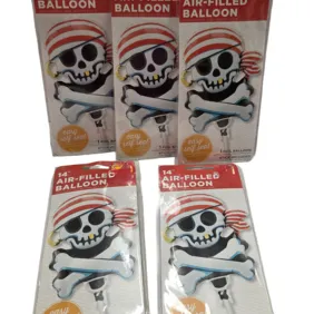 5 vnt. folinių balionų rinkinys „Piratas“ (36 cm)