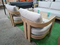 Lauko baldų komplektas „Mylo beige“. Ekspozicinis.